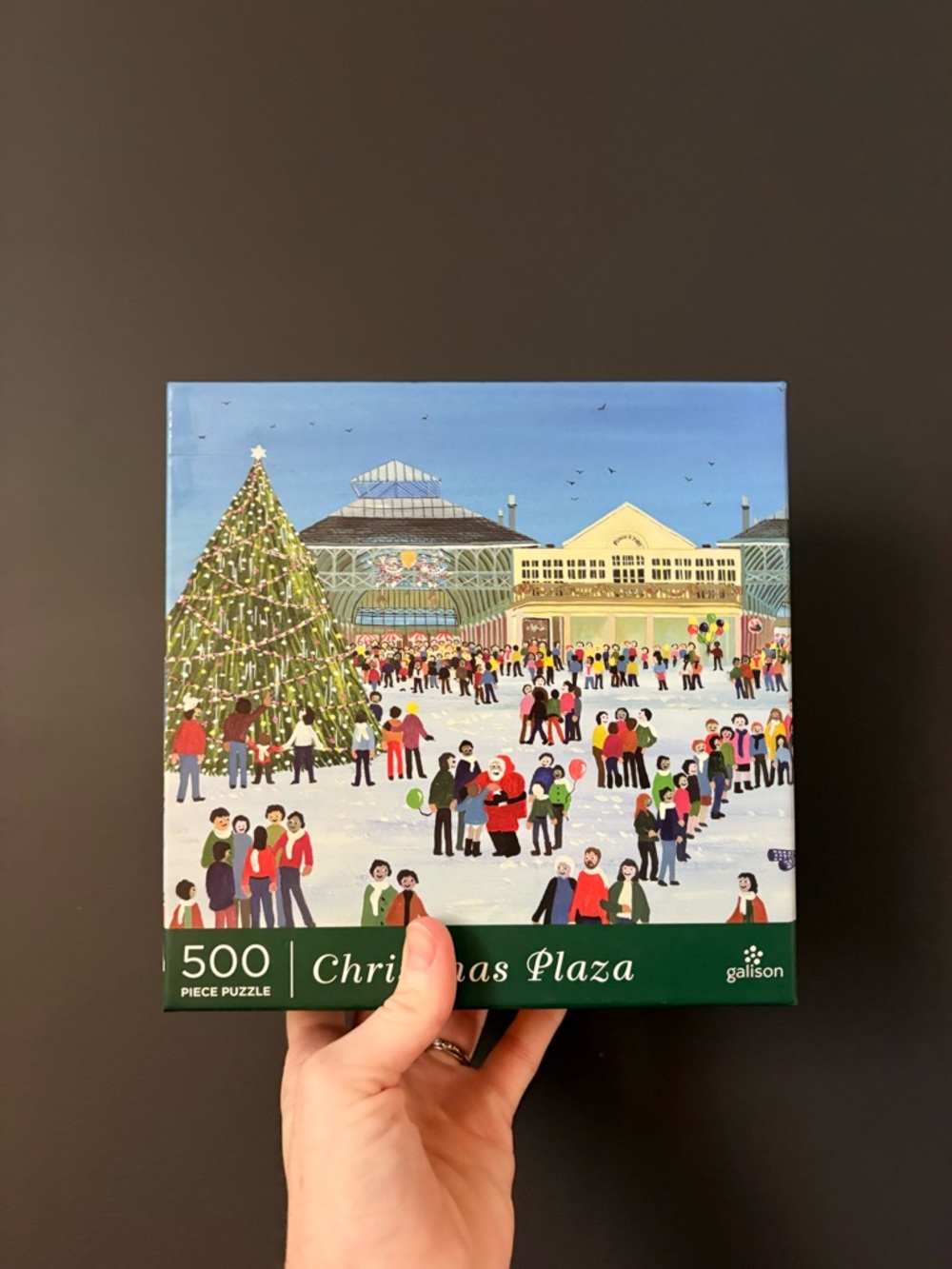 Galison Christmas Plaza 500 Piece Jigsaw Puzzle - Picture 2 of 4